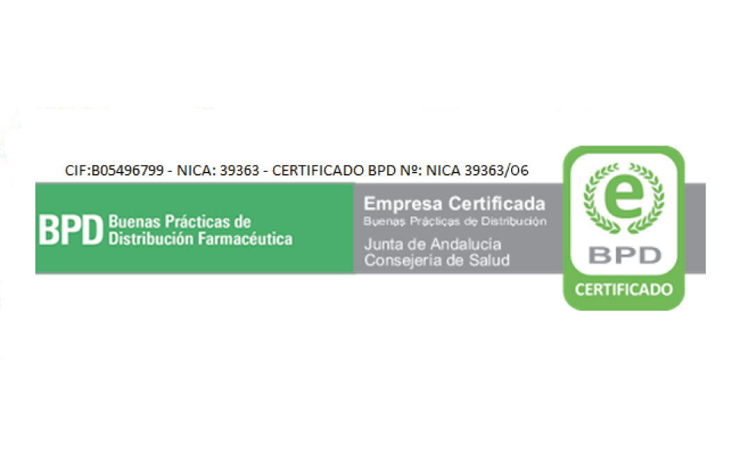 Certificado de Buenas Prácticas de Distribución: NICA 3963/06